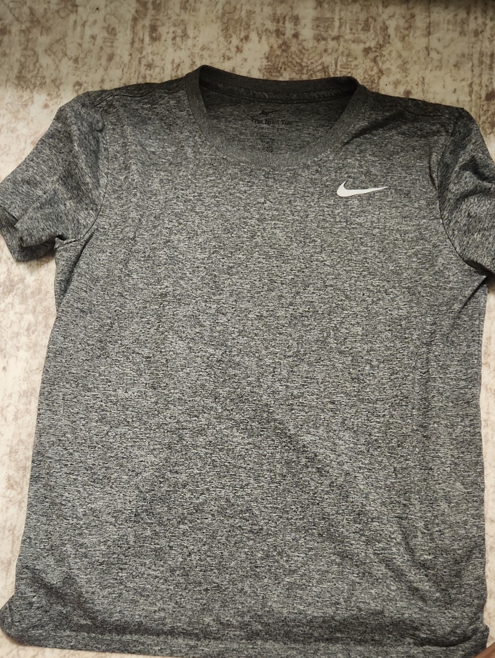 Nike Heather Charcoal Grey Crewneck Performance Tee